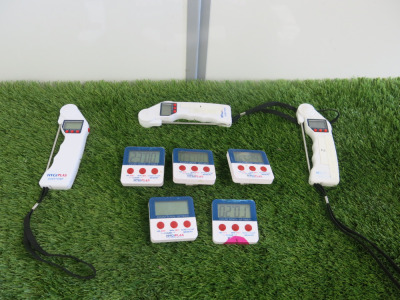 Lot of Hygiplas Thermometers & Timers to Include: 3 x Easytemp Thermometers & 5 x Timers.