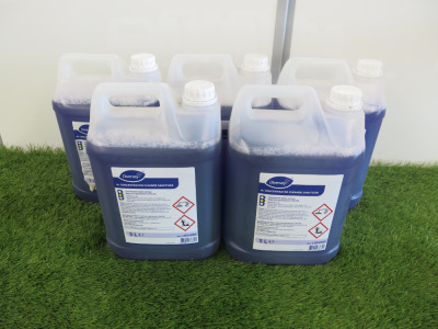 5 x Diversey 4L Concentrated Cleaner Sanitiser, 5lt Containers.