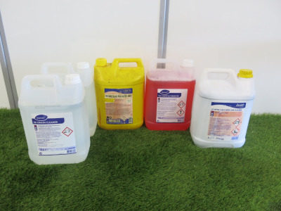 5 x Cleaning Products to Include: 2 x 9D Drain Cleaner, 1 x 4T Detectable Beer Line Cleaner, 1 x 10A Limescale Remover & 1 x Machine Glass Renovator, 5lt.