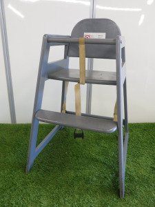 Safetots Grey Wood Childrens High Chair