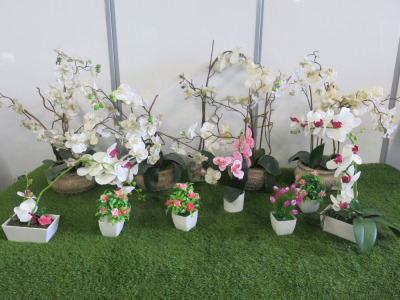 12 x Assorted Faux Plants in Pots.