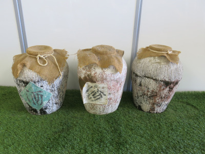3 x Ceramic Pots, Size H36cm.