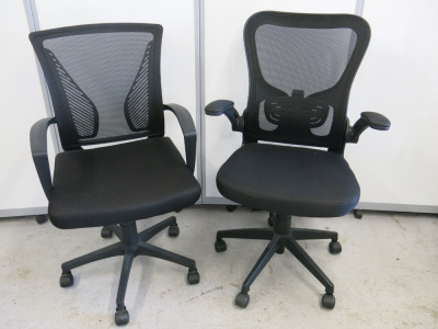 2 x Assorted Mesh Back Office Chairs.