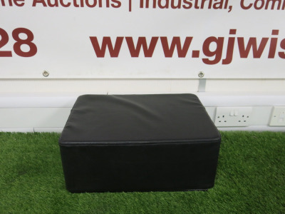 Children's Hair Dressers Booster Seat in Black Faux Leather.