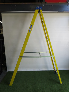 Werner 8 Tread Fibreglass Step Ladder, Capacity 150kg.