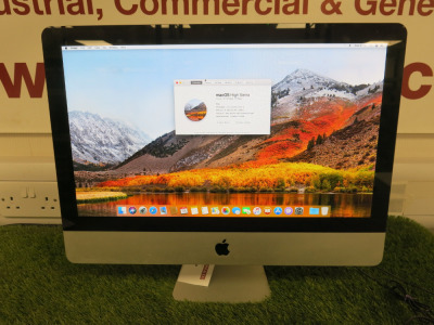 Apple 21.5" iMac, Running macOS High Sierra, 3.1GHz Intel Core i3, RAM 8GB, Hard Drive 1TB, Model A311, S/N D25KN0FYDPNK.