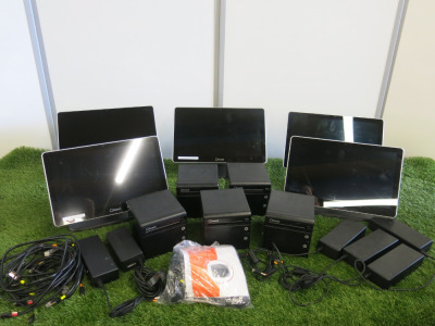 Toast Epos System to Include: 5 x 14" Toast Displays, Model TT203 & 5 x Receipt Printers, Model TP200. Comes with 7 x Power Supplies & Assorted Cables as Viewed. NOTE Buyers will be required to register any license with the original supplier as this is be
