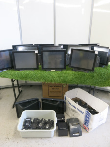 17 x Assorted EPOS Equipment to Include: 12 x J2 680 Displays, 2 x J2 690L Displays with 6 x PSU'S. Comes with Aures Printer, Model ODP 444-BTW, 1 x Epson TM-M30 Printer, Model M335B & 1 x Epson Printer. Printers Require Power Supplies.