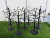 9 x Metal Tree Cocktail/ Wine Glass Holders, 10 Glasses per Holder.