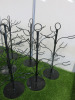 9 x Metal Tree Cocktail/ Wine Glass Holders, 10 Glasses per Holder. - 3
