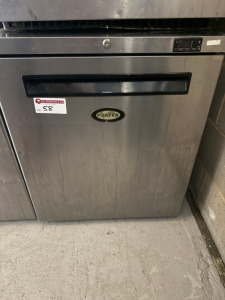 Foster Stainless Steel Undercounter Freezer, Model LR200, S/N E5449593. Size H82 x W60 x D65. NOTE: missing internal shelf & fixings.