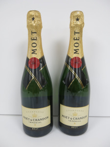 2 x Bottles of Moet & Chandon Imperial Champagne, 750ml.