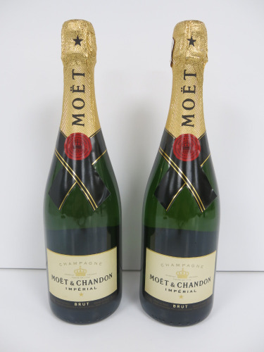 2 x Bottles of Moet & Chandon Imperial Champagne, 750ml.