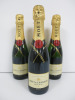 4 x Bottles of Moet & Chandon Imperial Champagne, 375ml.