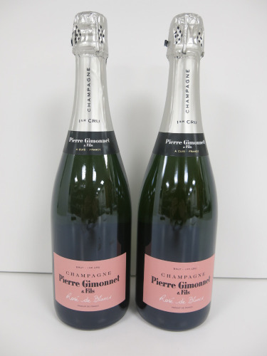 2 x Bottles of Pierre Gimonnet & Fils Rose De Blancs 1 er CRU Champagne, 750ml.