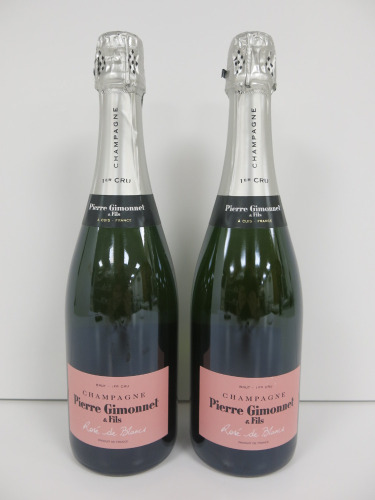 2 x Bottles of Pierre Gimonnet & Fils Rose De Blancs 1 er CRU Champagne, 750ml.