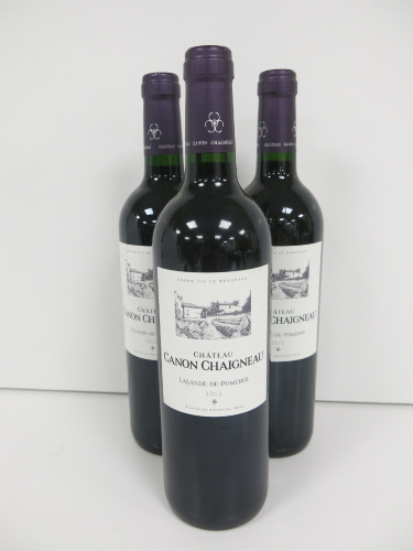 3 x Bottles of Chateau Canon Chaigneau Lalande De Pomerol Red Wine, 2012, 75cl.