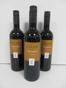 4 x Bottles of Caleo Negroamaro Puglia Red Wine, 2022, 75cl.