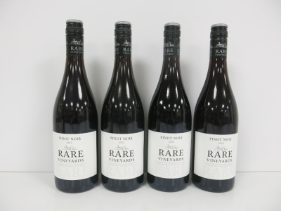 4 x Bottles of Pinot Noir Rare Vineyards Red Wine, 75cl.