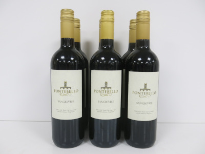6 x Bottles of Pontebello Sangiovese Red Wine, 75cl.