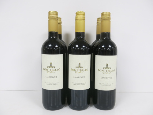6 x Bottles of Pontebello Sangiovese Red Wine, 75cl.