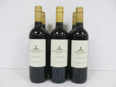 6 x Bottles of Pontebello Sangiovese Red Wine, 75cl.