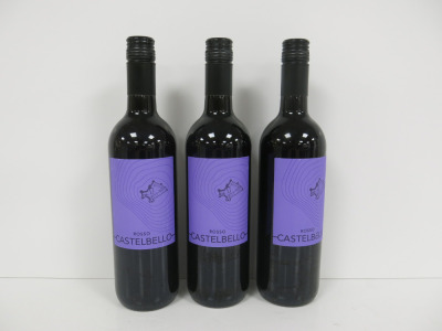 3 x Rosso Castebello Red Wine, 75cl.