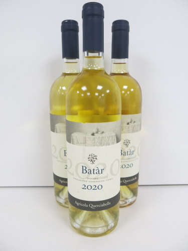 3 x Bottles of Querciabella Batar White Wine, 2020, 75cl.