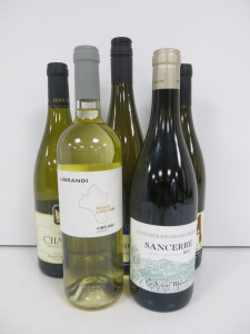5 x Assorted Bottles of White Wine to Include: 1 x Chablis 2022, 1 x Amphibolite 2022, 1 x Sancerre 2023, 1 x Alexandro Bain 2020 & 1 x Librandi 2023.