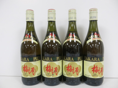 4 x Bottles of Takara Plum Original, 75cl, Aromatised Wine Based Drink.