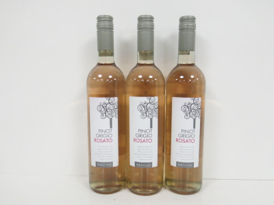 3 x Pinot Grigio Rosato Rose Wine, 750ml.
