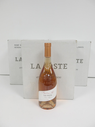 3 x Boxes of 6 x Chateau La Coste Rose d'une Nuit Rose Wine, 2023, 75cl.