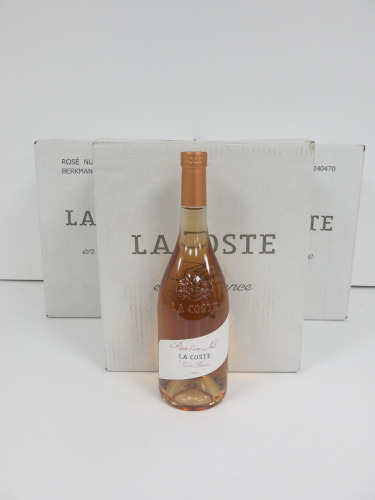 3 x Boxes of 6 x Chateau La Coste Rose d'une Nuit Rose Wine, 2023, 75cl.
