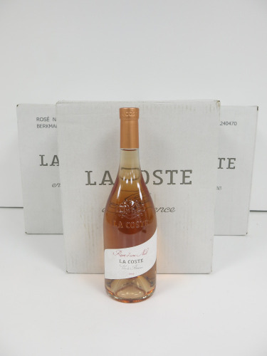 3 x Boxes of 6 x Chateau La Coste Rose d'une Nuit Rose Wine, 2023, 75cl.