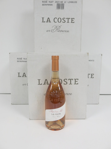 4 x Boxes of 6 x Chateau La Coste Rose d'une Nuit Rose Wine, 2023, 75cl.