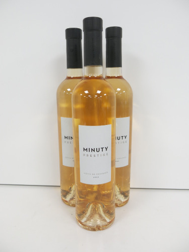 3 x Bottles of Minuty Prestige Cotes De Provence Rose Wine, 2023, 75cl.