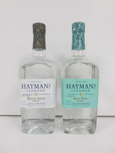2 x Bottles of Haymans of London Gin to Include: 1 x Old Tom & 1 x Royal Dock, 70cl.