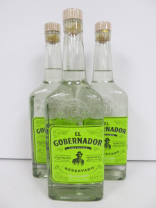 3 x Bottles of El Gobernador Reservado Pisco Grape Brandy, 70cl.