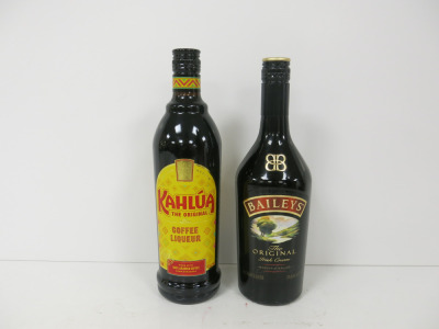 2 x Bottles of Bailey's & Kahlua, 70cl