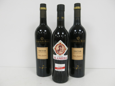 2 x Bottles of Gonzalez Byass Jerez Sherry Nectar 70cl & 1 x Cream Alameda Sherry 50cl.