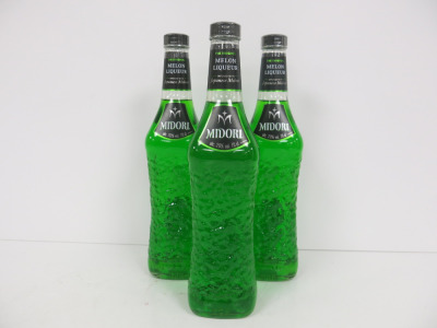3 x Bottles of Midori Melon Liqueur, 70cl.