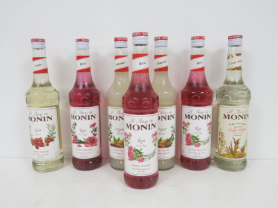 7 x Bottles of Monin Mixers/Syrup (As Pictured).