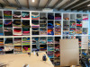 Approx 250 x Pigeon Hole Cabinets of Assorted Samples and Folded Lengths of Fabric in Various Sizes, Colours & Styles. NOTE: viewing & collection of this lot is from Site at E3 4RR. The buyer is responsible for the safe removal at their own expense. CABIN - 3