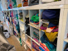 Approx 250 x Pigeon Hole Cabinets of Assorted Samples and Folded Lengths of Fabric in Various Sizes, Colours & Styles. NOTE: viewing & collection of this lot is from Site at E3 4RR. The buyer is responsible for the safe removal at their own expense. CABIN - 12