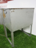 2 x Vintage Grey Metal Waste Cloth Bins. - 3