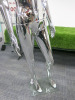 Silver Ladies Display Mannequin on Glass Stand. - 3