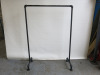 7 x Scaffold Tube Industrial Style Garment Hanging Rails in Black.