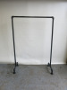 7 x Scaffold Tube Industrial Style Garment Hanging Rails in Black. - 2