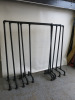 7 x Scaffold Tube Industrial Style Garment Hanging Rails in Black. - 4
