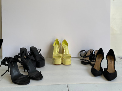 5 x Pairs of Ladies Fashion Shoes, Predominantly Once Worn for Model Shoot (Styles As Pictured). Sizes Between UK 5 & 6.